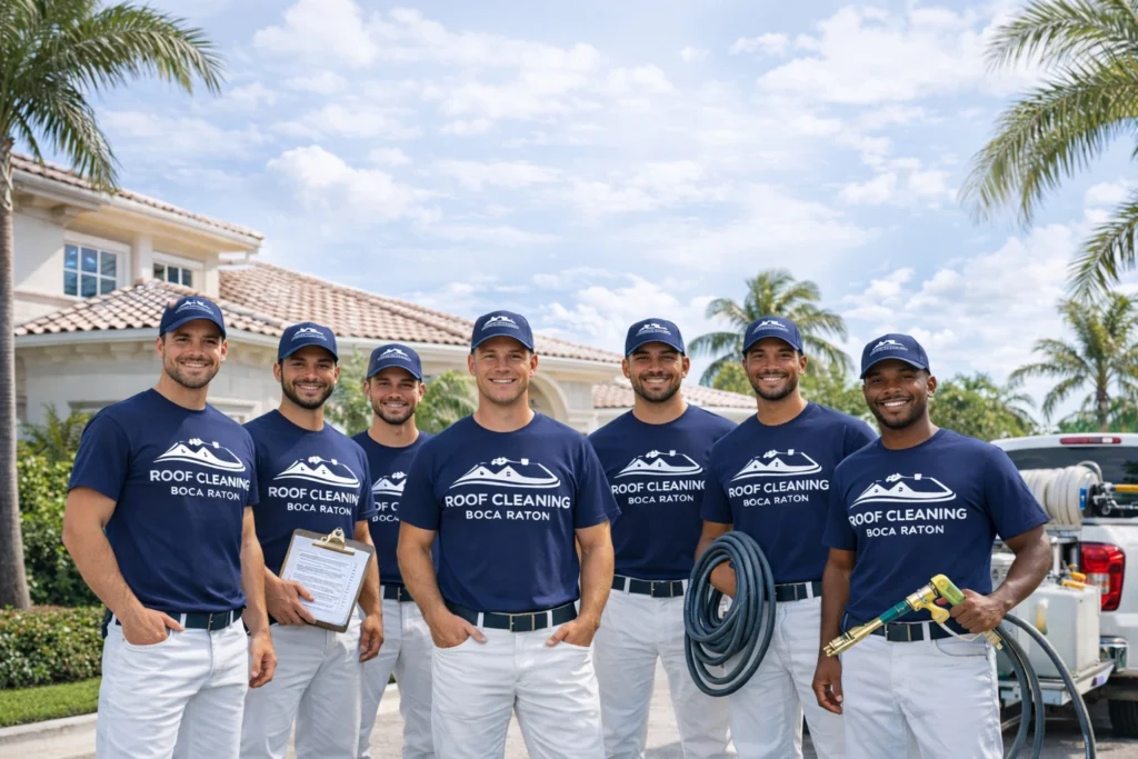Roof Cleaning Boca Raton 4 Roof cleaning team ready for work