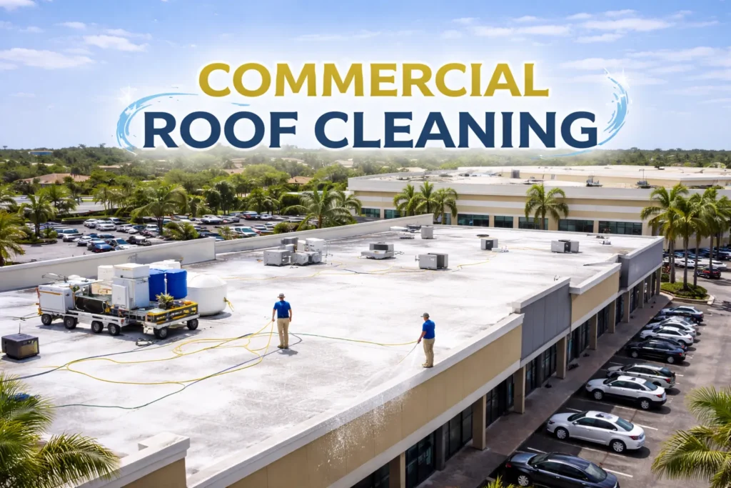 Commercial Roof Cleaning 1 Commercial roof cleaning