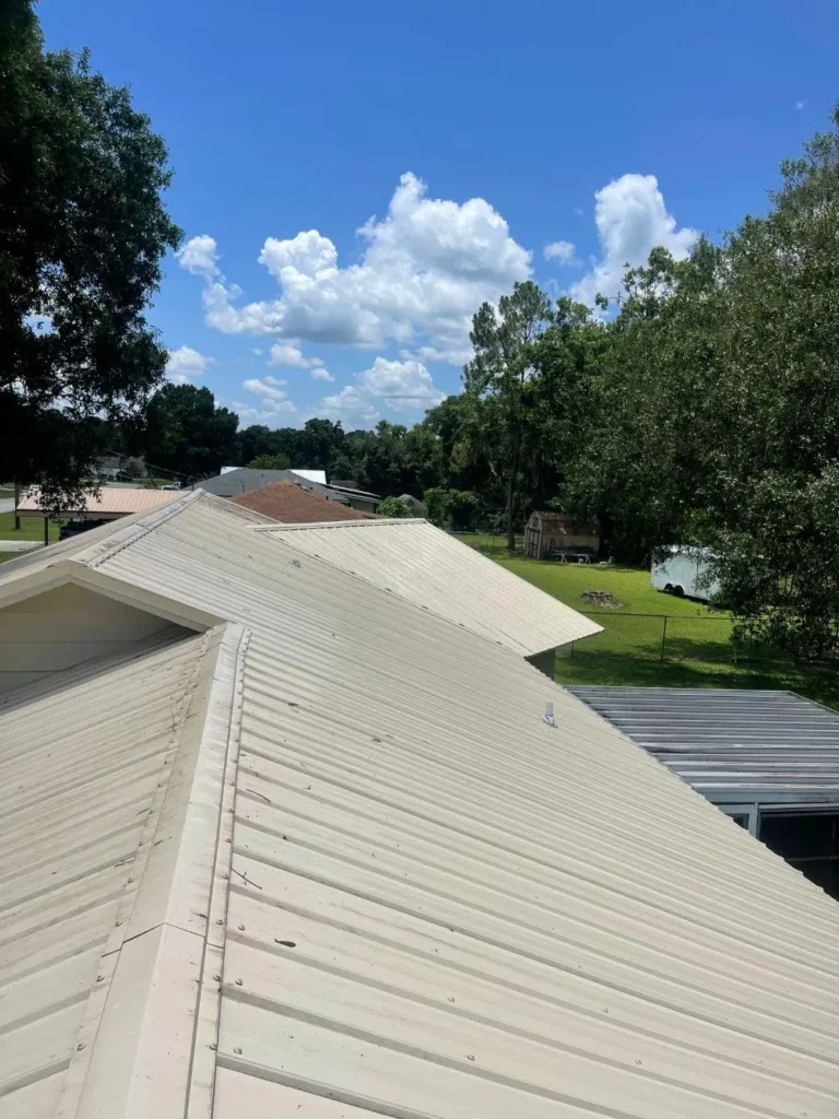 clean metal roof