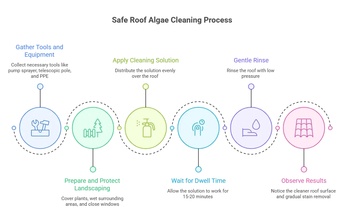 Remove Algae from Roof Safely 4 Guide to Safely Remove Algae from Roof